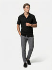 Men's FJØRNA short sleeve button-up shirt, casual and classic fit, shown full body in a stylish men's top.