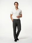 Men's straight fit tailored trousers by FJØRNA, full-body view showcasing classic and versatile style for everyday wear.