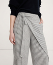 High-waist cotton wide-leg women's trousers by FJØRNA, showcasing relaxed fit and tailored design.