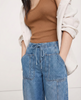 FJØRNA women's pull-on cotton jeans, stylish and comfortable pants for women, displayed in a clean, modern design.