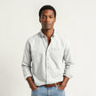 Men's FJØRNA long sleeve casual button-up shirt, classic style with a collar and button front, shown in a relaxed fit.