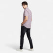 Men's FJØRNA Oxford cotton short sleeve button-up shirt in classic style with a collar and button front, perfect for casual wear.