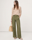 FJØRNA women's wide-leg cotton jeans with high waist, stylish and comfortable pants for casual or chic outfits