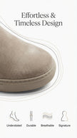 FJØRNA women's orthopedic suede boots with buckle detail, featuring supportive design and stylish ankle-high silhouette.