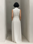 Linen V-Neck Maxi Dress Womens For Women
