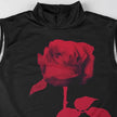 Goth Rose women's maxi dress by FJØRNA featuring dark floral print, flowing fabric, and Gothic-inspired style for summer and special occasions.