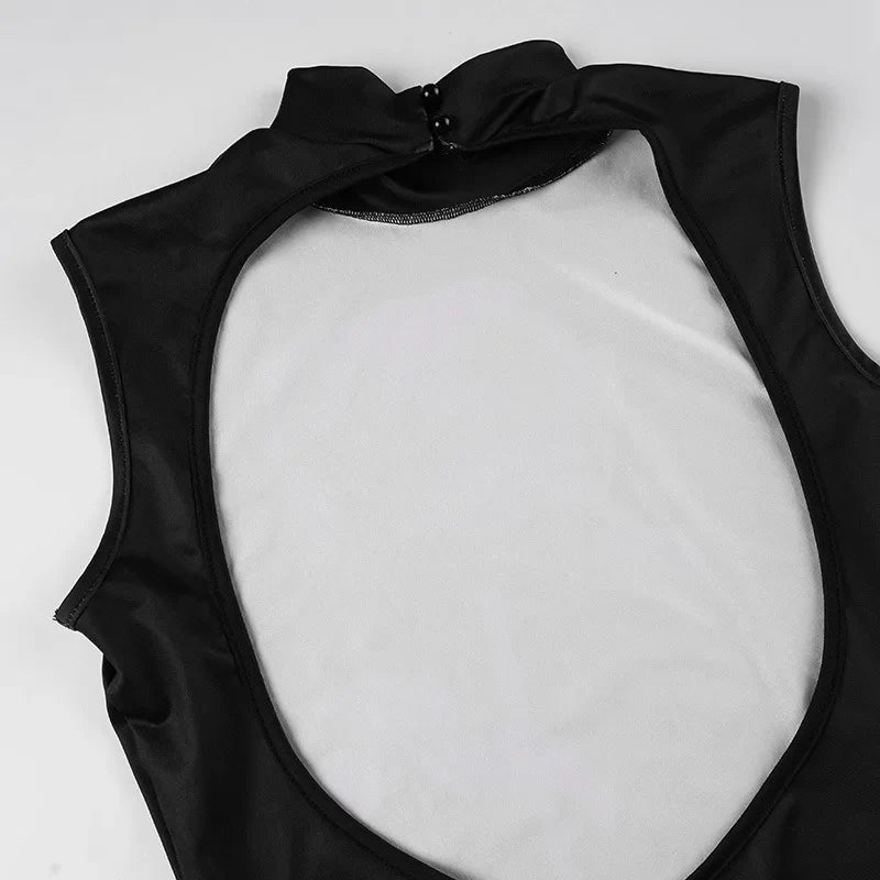 Black goth rose maxi dress for women by FJØRNA, featuring a flowing silhouette perfect for summer and special occasions.