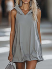 Grey Sleeveless Mini Dress | Casual Dress