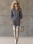 Grey Waffle Mini Dress | Casual Dress