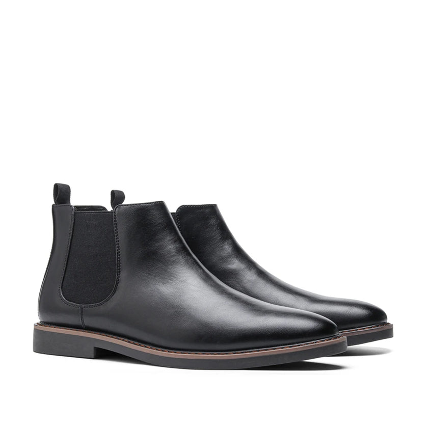 Retro Chelsea Boots Black Leather 11