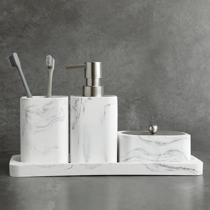 Bobby | Elegant Marble Bathroom Set