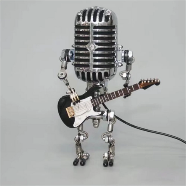 Dimmable Table Lamp with Guitar Design