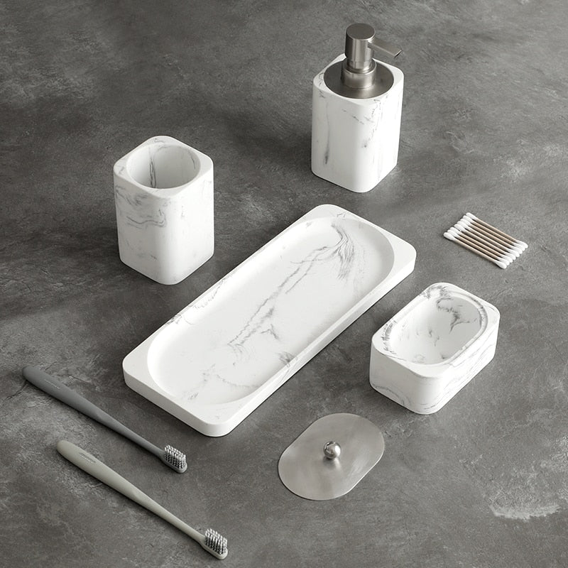Bobby | Elegant Marble Bathroom Set