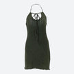 Halter Neck Knitted Women's Mini Dress - Party & Day Style
