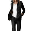 Women's Quilted Button-Up Jacket -  Lightweight, Stylish Outerwear for All Seasons