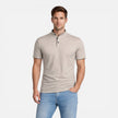 Men's FJØRNA short sleeve Henley shirt in soft cotton with a slim fit, casual men's shirt for comfortable everyday wear.