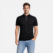Men's FJØRNA short sleeve Henley shirt in soft cotton with a slim fit, casual style, and classic design.