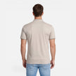 Men's short sleeve Henley shirt by FJØRNA, in soft cotton with a slim fit design, casual style, shown in the image.