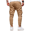 Men's cargo pants by FJØRNA with functional pockets and ample storage, shown in a neutral color, designed for outdoor wear.