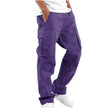 Men's FJØRNA cotton cargo pants with side pockets, casual fit, and durable fabric, suitable for everyday wear.