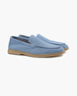 FJØRNA men's classic suede slippers with fur lining, premium moccasin style, showcasing comfortable men's loafers in brown suede.