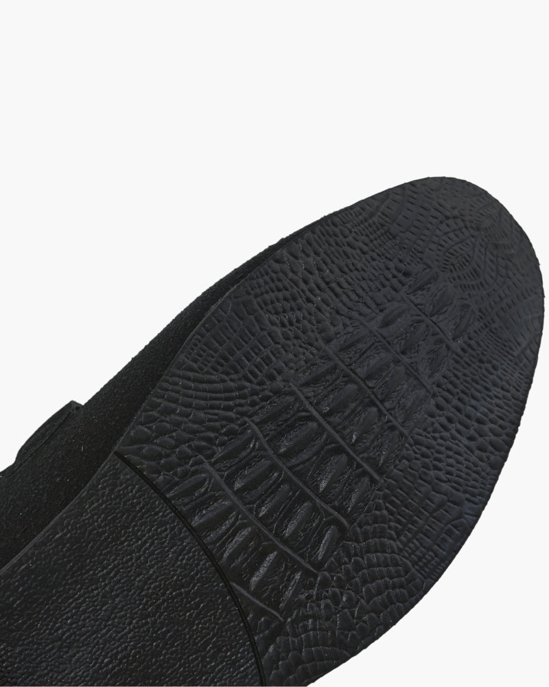 Men's FJØRNA suede moccasins featuring a comfortable, elegant design with soft calf leather for stylish men's shoes.