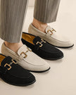 Men's FJØRNA comfort suede moccasins, elegant men's shoes made of calf leather with a soft, stylish design.