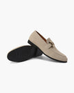 Men's FJØRNA comfort suede moccasins, elegant men's shoes in rich calf leather, showcasing a stylish and comfortable design.