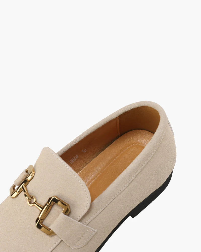Men's FJØRNA suede moccasins, comfortable and elegant men's shoes made from soft calf leather, shown in a stylish design.