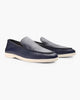 Men's elegant suede moccasins by FJØRNA, stylish slip-on slippers made from soft leather with a refined design.