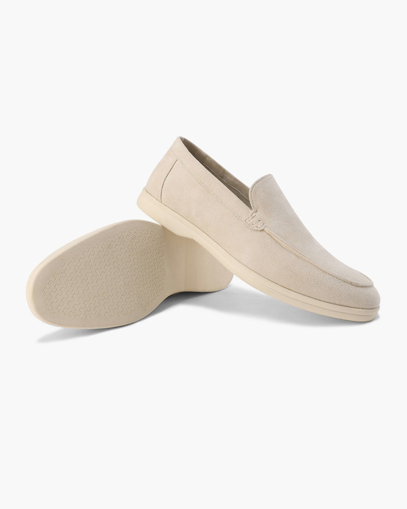 Men's suede moccasins by FJØRNA with supportive insole, stylish men's shoes featuring soft leather and comfortable fit.