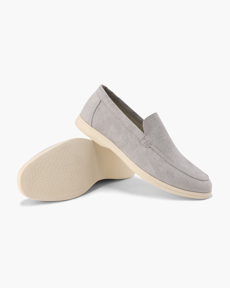 Men's suede moccasins by FJØRNA with supportive insole, stylish men's shoes featuring a soft suede upper and comfortable fit.