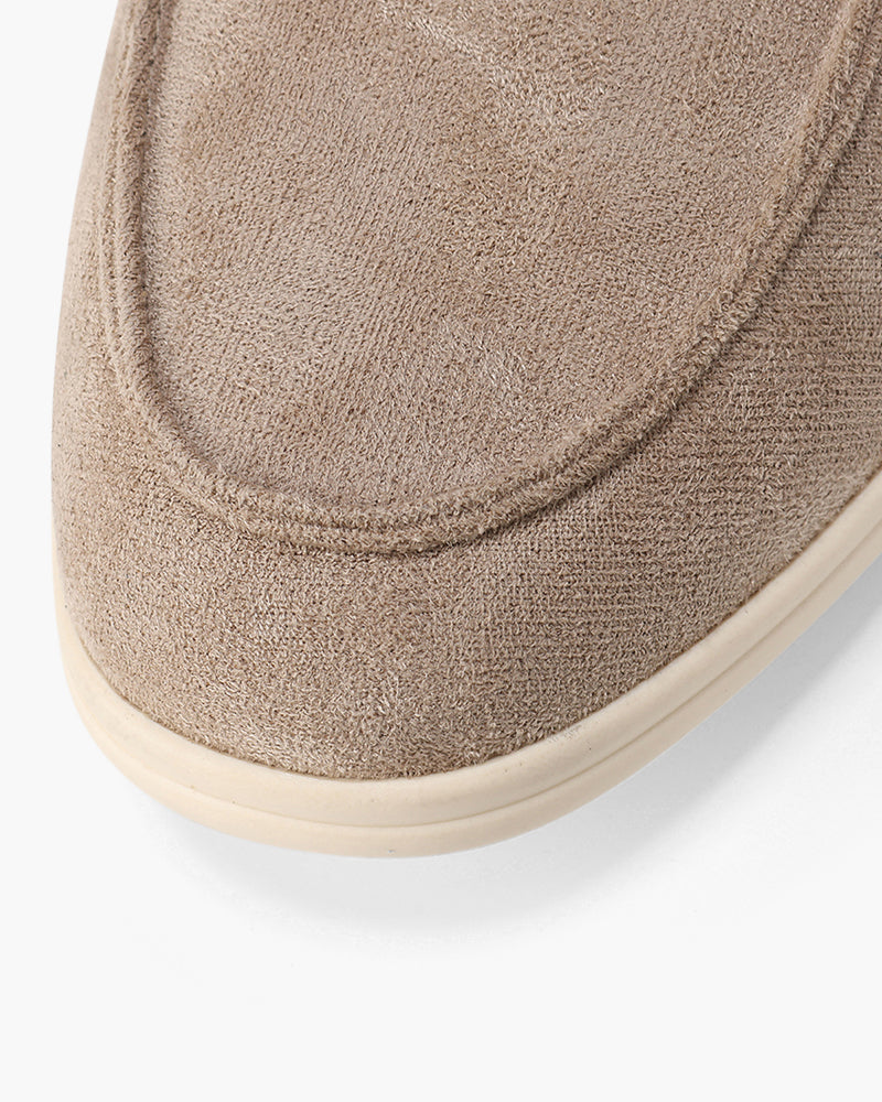 FJØRNA men's suede moccasins with supportive insole, stylish casual shoes for comfortable everyday wear.