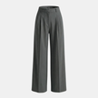 FJØRNA high waist pleated wide-leg trousers for women, showcasing the flowing fabric and tailored fit.