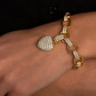 Chloe | Glam Heart Necklace & Bracelet Set in Gold or Silver