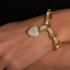 Chloe | Glam Heart Necklace & Bracelet Set in Gold or Silver