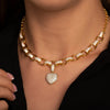 Chloe | Glam Heart Necklace & Bracelet Set in Gold or Silver