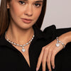 Chloe | Glam Heart Necklace & Bracelet Set in Gold or Silver