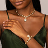 Chloe | Glam Heart Necklace & Bracelet Set in Gold or Silver
