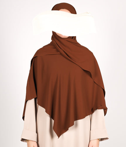 Brun Instant Khimar Headscarf