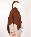 Brun Instant Khimar Headscarf