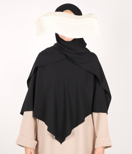Instant Black Khimar Headscarf