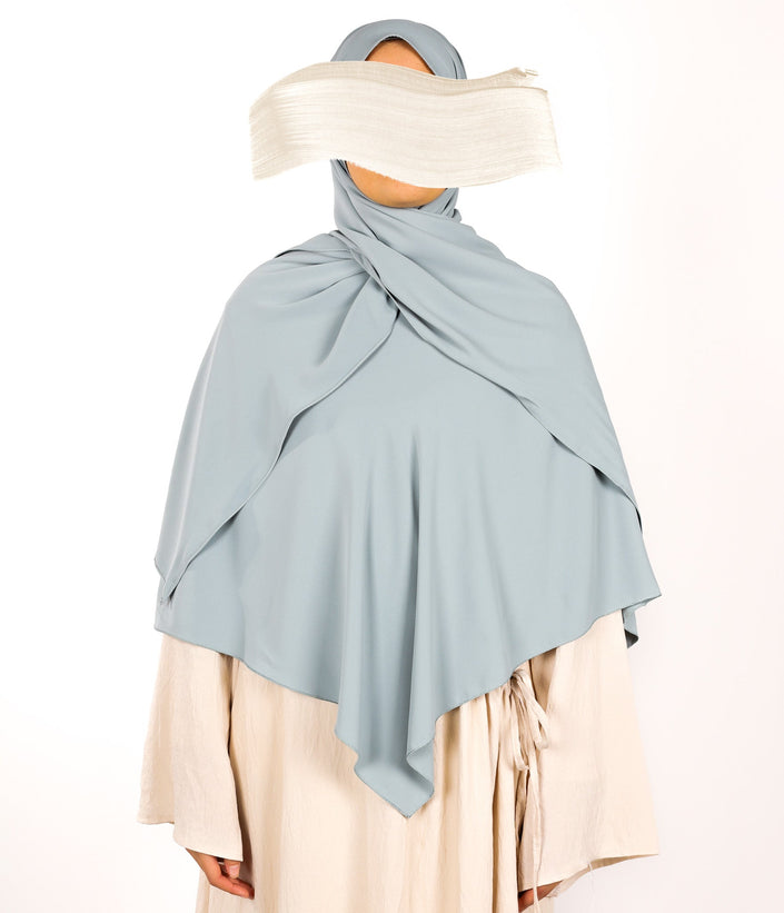 Light Pastel Blue Instant Khimar Hijab