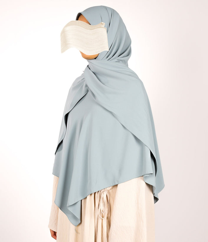 Light Pastel Blue Instant Khimar Hijab
