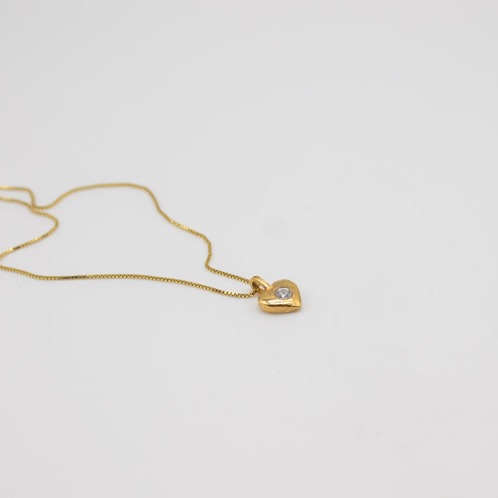 Heart Pendant Necklace | Gold-Plated with Sparkling Zirconia