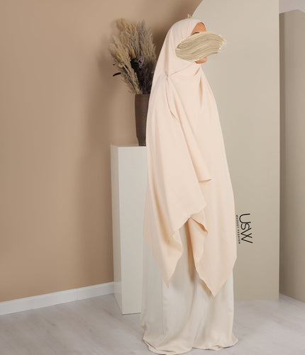 Cream Pearl Stretch Scarf - 100x200 cm