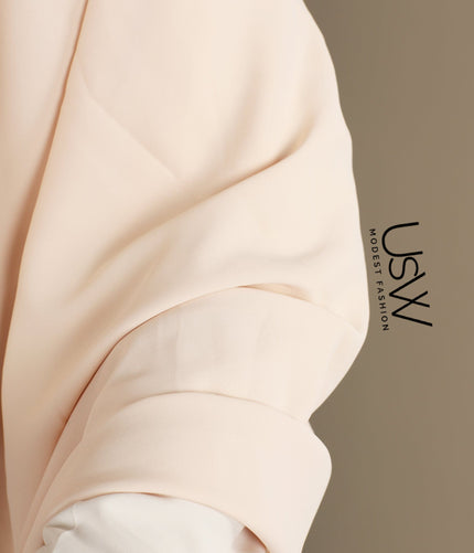 Cream Pearl Stretch Scarf - 100x200 cm