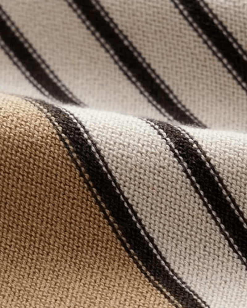 Men Striped Short Sleeve Knitted Sweater