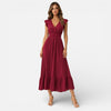 Flowy women's sleeveless maxi dress by FJØRNA with a timeless, elegant fit, perfect for warm-weather occasions.