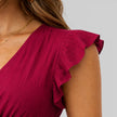 FJØRNA women's sleeveless maxi dress with a flowy fit, showcasing a timeless style in soft, lightweight fabric.